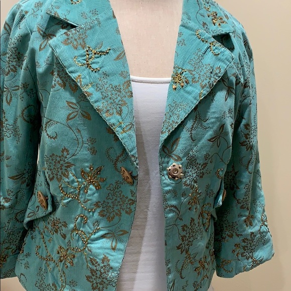 Yoana Baraschi Embellished Cord Cropped Jacket, 4 - Picture 4 of 13